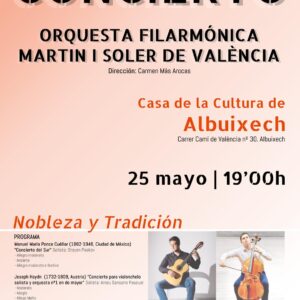 📢 La Orquesta Filarmónica Martín i Soler ofrece un concierto en Albuixech